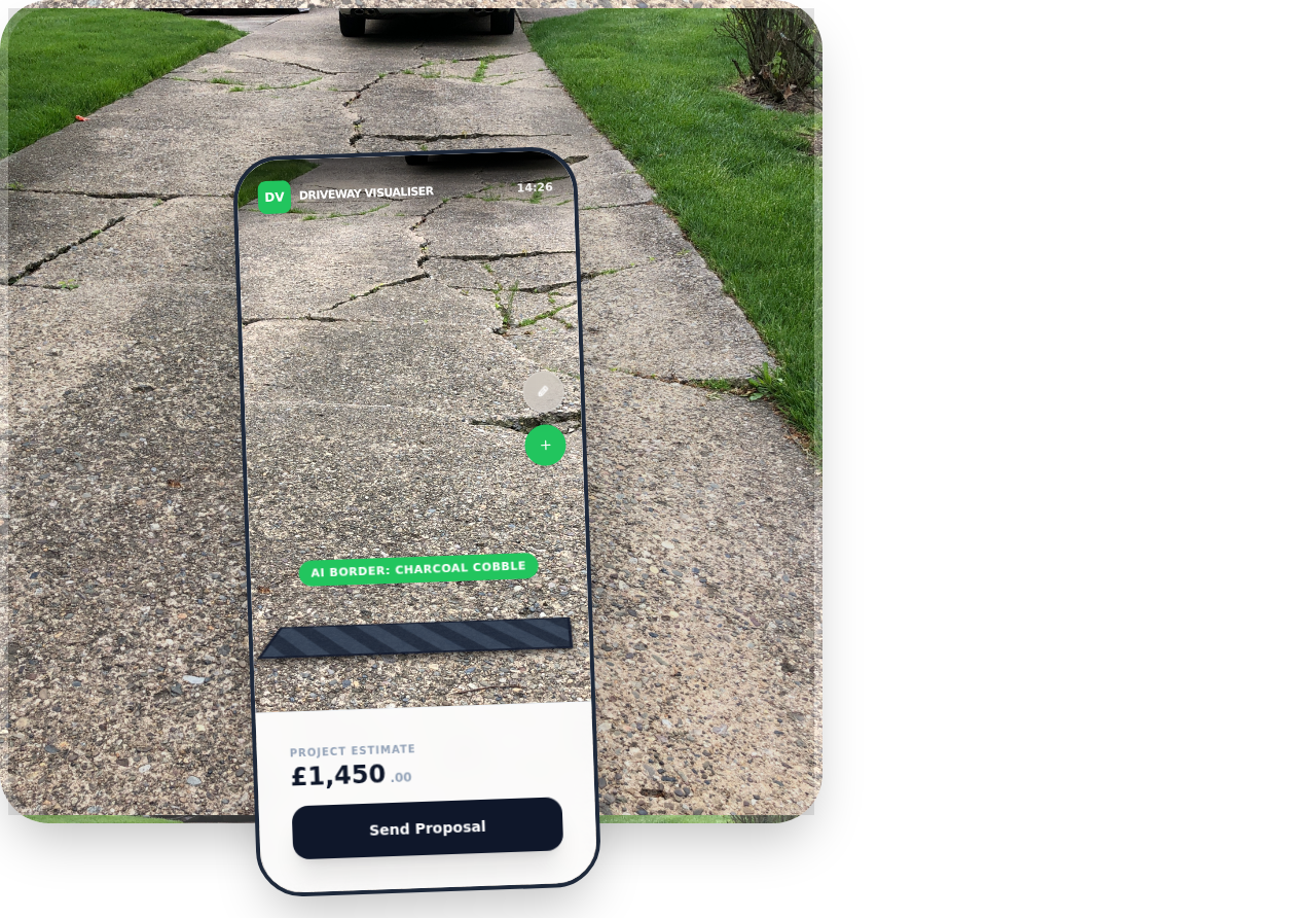 Driveway Visualiser App in Use